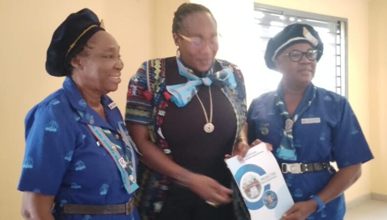 Lagos NAWOJ Chair, Dr. Adeola Ekine, Invested into Nigeria Girl Guide Association.