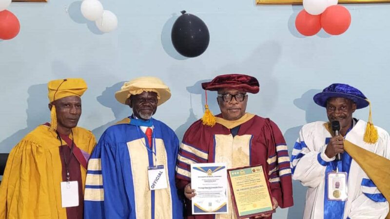 HON. KOLAWOLE PEREGRINO AWARDED HONORARY DOCTORATE DEGREE BY UNIVERSITY OF BRAZIL, CAMPINAS