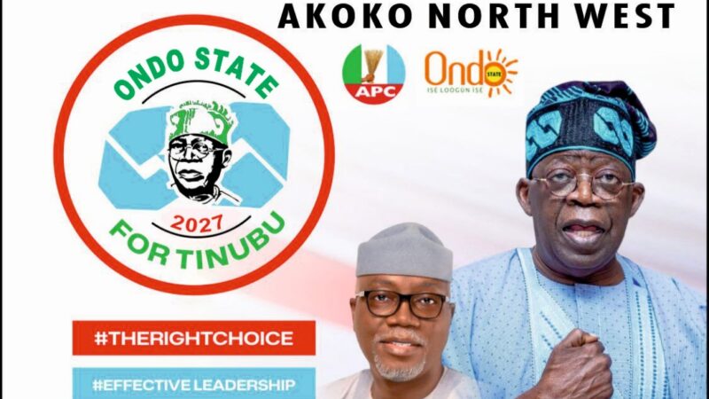 AKOKO NORTH WEST DECLARES STRONG SUPPORT FOR TINUBU’S 2027 RE-ELECTION BID.