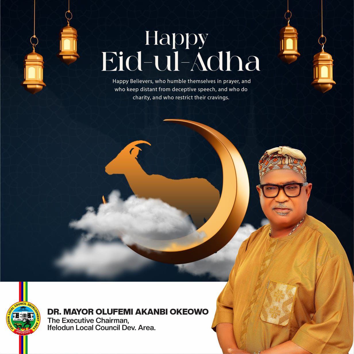 IFELODUN COUNCIL BOSS OKEOWO FELICITATES WITH MUSLIMS ON EID-KABIR CELEBRATION