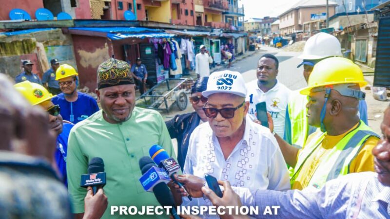 CHAIRMAN OKEOWO LEADS INSPECTION TOUR OF COMPLETED AND ONGOING PROJECTS IN IFELODUN LCDA